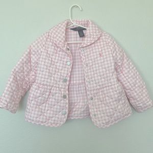 Girl’s Polo Ralph Lauren Pink Checkered Puffy Coat